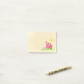 Post-it® Fleurs Odeurs D'Éléphant Rose Cute (Sur un bureau)