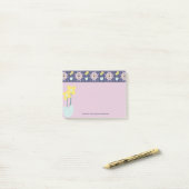 Post-it® Fleurs pastel kawaai (Sur un bureau)