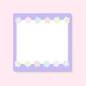 Post-it® Fleurs pastel mignonnes violettes