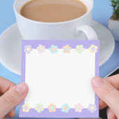 Post-it® Fleurs pastel mignonnes violettes