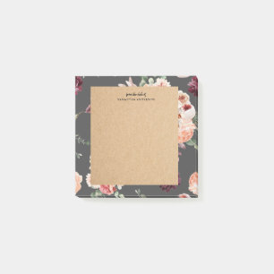 Post-it® Fleurs Pastel modernes et cadeau personnalisé Kraf