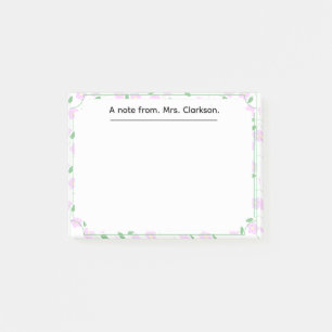 Post-it® Fleurs printanières personnalisées pour cadeau aux