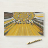 Post-it® Fleurs rayonnantes : Tournesol doré : Design écoch (Sur un bureau)