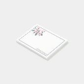 Post-it® Fleurs rose et gris Aquarelle classique (Incliné)