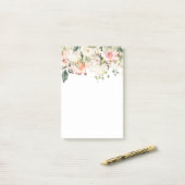 Post-it® fleurs, rose rose, fleurs de printemps (Sur un bureau)