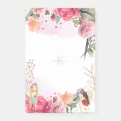 Post-it® Fleurs Roses Et Fées Filles (Devant)