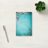 Post-it® Fleurs roses florales victoriennes turquoise rose  (Bureau)