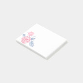 Post-it® Fleurs roses roses encrées billet d'art il note (Incliné)