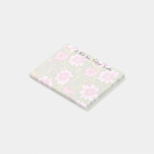 Post-it® Fleurs roses stylisées Foliage vert (Incliné)