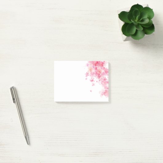 Post-it® Fleurs roses tendres d'aquarelle (Bureau)