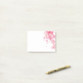 Post-it® Fleurs roses tendres d'aquarelle (Sur un bureau)