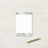 Post-it® Fleurs roses violettes romantiques (Sur un bureau)