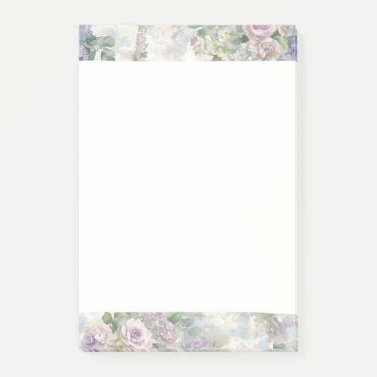 Post-it® Fleurs roses violettes romantiques (Devant)
