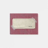 Post-it® Fleurs rouges de Bourgogne avec l'étiquette (Devant)