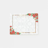 Post-it® Fleurs rouges élégantes de pavot (Devant)