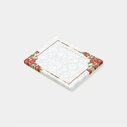 Post-it® Fleurs rouges élégantes de pavot (Incliné)