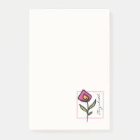 Fleurs sauvages à longue tige rose et vert Personn