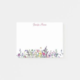 Post-it® Fleurs sauvages colorées personnalisées