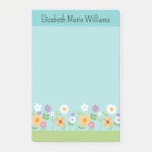 Post-it® Fleurs sauvages couleur rose jaune Personnalisé (Devant)