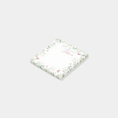 Post-it® Fleurs sauvages d'aquarelle avec nom personnalisé  (Incliné)