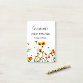 Post-it® Fleurs sauvages jaune orange graduatie rustique mo (Sur un bureau)