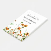 Post-it® Fleurs sauvages jaune orange graduatie rustique mo (Incliné)