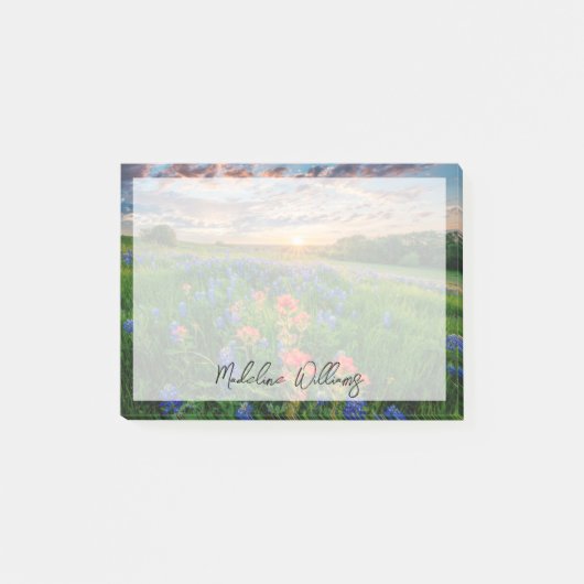 Post-it® Fleurs | Texas Bluebonnets & Indian Paintbrush (Devant)