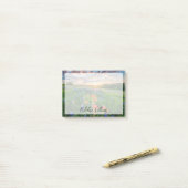 Post-it® Fleurs | Texas Bluebonnets & Indian Paintbrush (Sur un bureau)