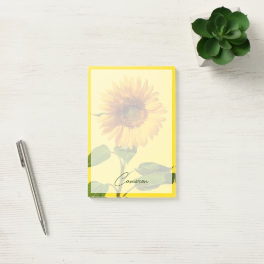 Post-it® Fleurs | Tournesol jaune (Bureau)