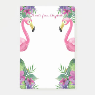 Post-it® Fleurs tropicales de flamants roses