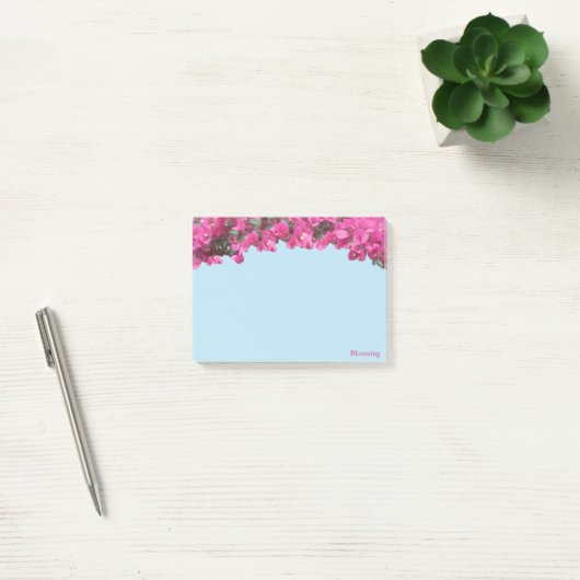 Post-it® Fleurs tropicales sur bleu clair (Bureau)