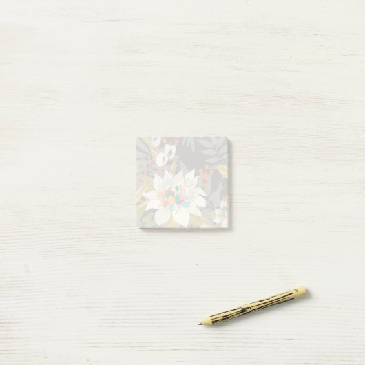 Post-it® Fleurs Tropiques Twilight (Sur un bureau)