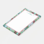 Post-it® Fleurs turquoise et rose (Incliné)