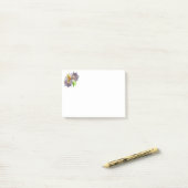 Post-it® Fleurs violettes (Sur un bureau)