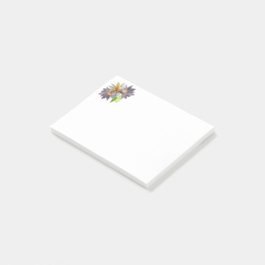 Post-it® Fleurs violettes (Incliné)