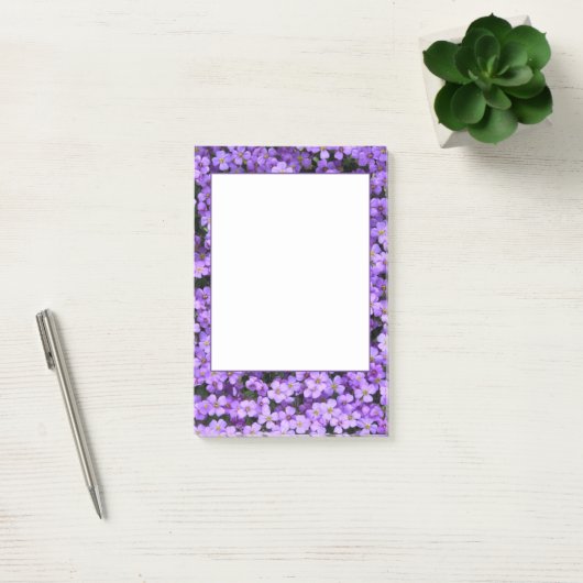 Post-it® Fleurs violettes encadrées Post it Notes Fleurs vi (Bureau)
