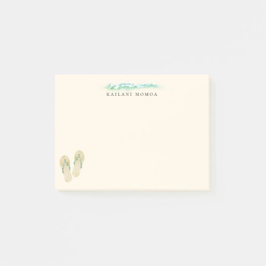 Post-it® Flip Flops botaniques de plage (Devant)