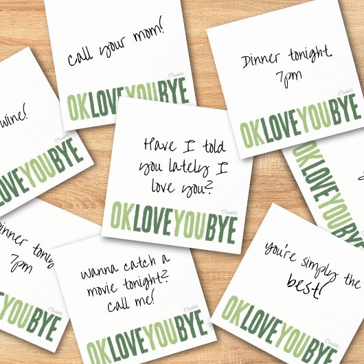 Post-it® Flirty Love You Green Boyfriend Sticky Note