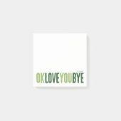 Post-it® Flirty Love You Green Boyfriend Sticky Note (Devant)