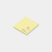 Post-it® Flocking Fabulous Typography avec Flamant rose ros (Incliné)