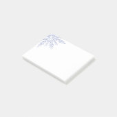 Post-it® Flocon de neige bleu d'hiver sur le blanc (Incliné)