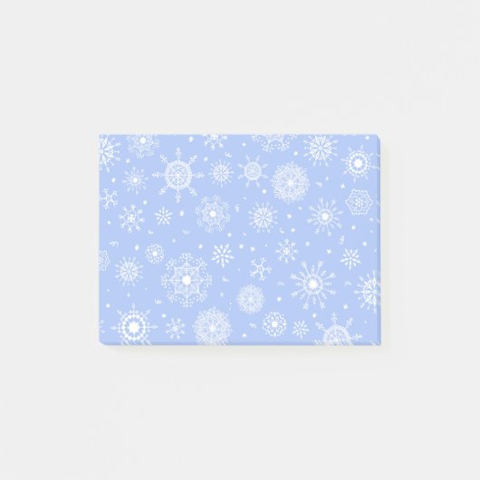 Post-it® Flocons de neige blancs sur le bleu (Devant)