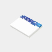 Post-it® Flocons de neige bleus d'hiver de Noël (Incliné)
