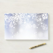 Post-it® Flocons de neige de Courrier--Note-Vacances (Sur un bureau)