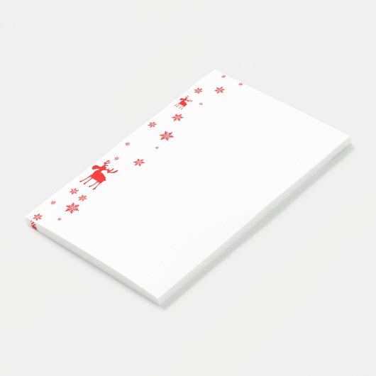 Post-it® Flocons de neige rouges simples modernes (Incliné)