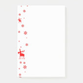 Post-it® Flocons de neige rouges simples modernes (Devant)