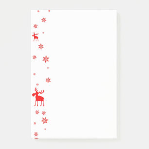 Post-it® Flocons de neige rouges simples modernes