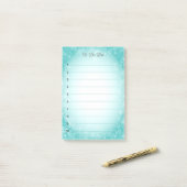 Post-it® Flocons de neige sur un dégradé bleu clair (Sur un bureau)