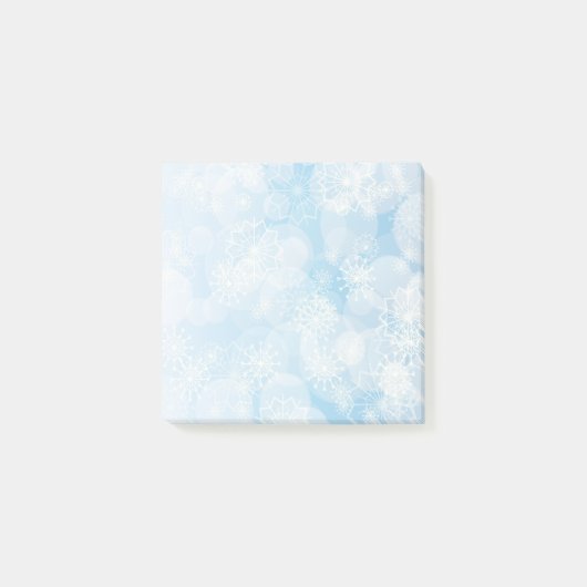 Post-it® Flocons de Noël sur fond bleu (Devant)