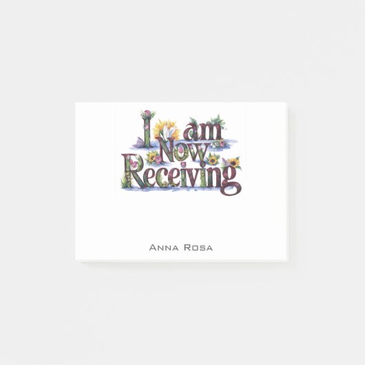 Post-it® *~* Floral 21 JE REÇOIS MAINTENANT LE Manifeste AP (Devant)